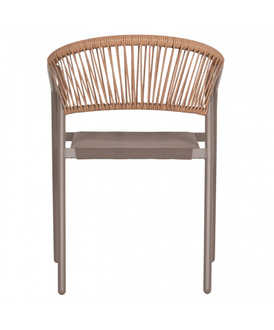 ΠΟΛΥΘΡΟΝΑ HOMAN HM6430.04 ΣΑΜΠΑΝΙ ΜΕΤΑΛΛΟ & TEXTILENE--ΜΠΕΖ P.E.RATTAN 53x58x75Υεκ