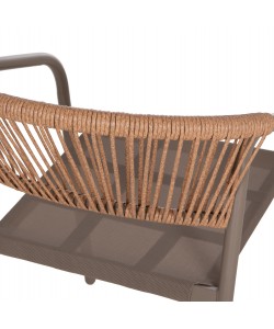 ΠΟΛΥΘΡΟΝΑ HOMAN HM6430.04 ΣΑΜΠΑΝΙ ΜΕΤΑΛΛΟ & TEXTILENE--ΜΠΕΖ P.E.RATTAN 53x58x75Υεκ