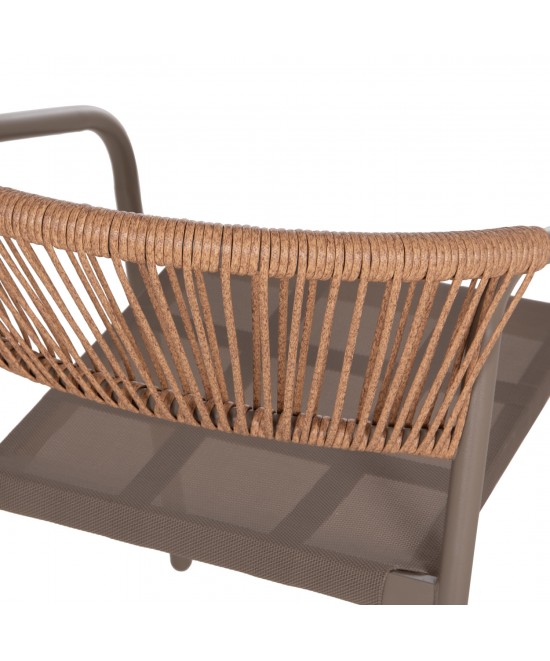 ΠΟΛΥΘΡΟΝΑ HOMAN HM6430.04 ΣΑΜΠΑΝΙ ΜΕΤΑΛΛΟ & TEXTILENE--ΜΠΕΖ P.E.RATTAN 53x58x75Υεκ