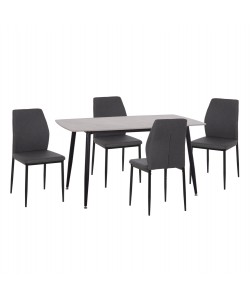 ΣΕΤ ΤΡΑΠΕΖΑΡΙΑΣ 5ΤΜΧ RAVEN HM10743 ΚΕΡΑΜΙΚΟ TOP ΓΚΡΙ ΜΑΡΜΑΡΟ--ΓΚΡΙ ΥΦΑΣΜΑ