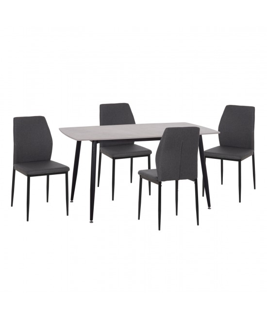 ΣΕΤ ΤΡΑΠΕΖΑΡΙΑΣ 5ΤΜΧ RAVEN HM10743 ΚΕΡΑΜΙΚΟ TOP ΓΚΡΙ ΜΑΡΜΑΡΟ--ΓΚΡΙ ΥΦΑΣΜΑ
