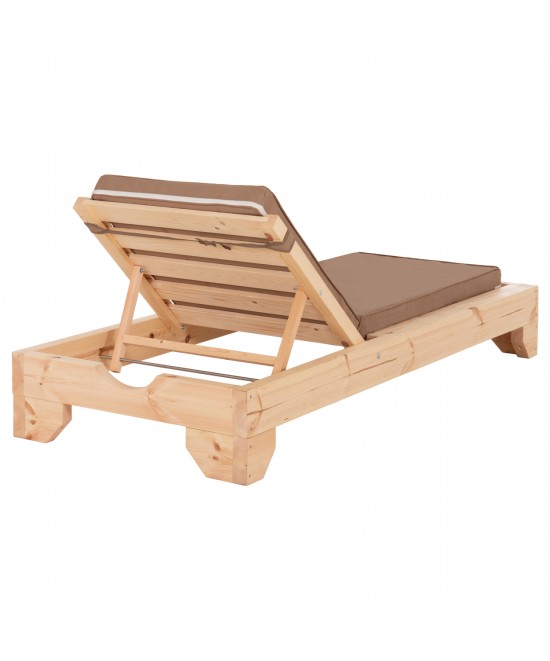 ΞΑΠΛΩΣΤΡΑ ΜΕ ΜΑΞΙΛΑΡΙ ΚΟΡΙΝΟΣ HM10776.04T ΞΥΛΟ ΠΕΥΚΟΥ--TEXTILENE ΣΕ ΜΟΚΑ 79x204x77Υ