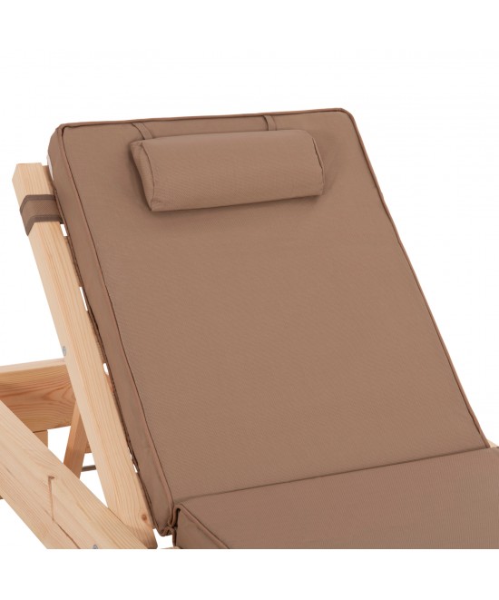 ΞΑΠΛΩΣΤΡΑ ΜΕ ΜΑΞΙΛΑΡΙ ΚΟΡΙΝΟΣ HM10776.04T ΞΥΛΟ ΠΕΥΚΟΥ--TEXTILENE ΣΕ ΜΟΚΑ 79x204x77Υ