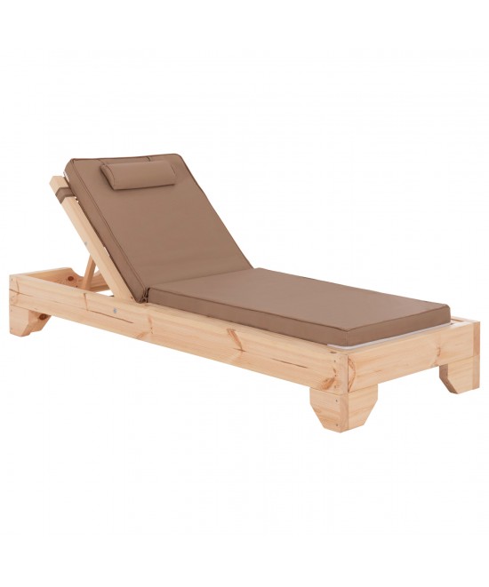 ΞΑΠΛΩΣΤΡΑ ΜΕ ΜΑΞΙΛΑΡΙ ΚΟΡΙΝΟΣ HM10776.04T ΞΥΛΟ ΠΕΥΚΟΥ--TEXTILENE ΣΕ ΜΟΚΑ 79x204x77Υ