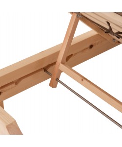 ΞΑΠΛΩΣΤΡΑ ΜΕ ΜΑΞΙΛΑΡΙ ΚΟΡΙΝΟΣ HM10776.04T ΞΥΛΟ ΠΕΥΚΟΥ--TEXTILENE ΣΕ ΜΟΚΑ 79x204x77Υ