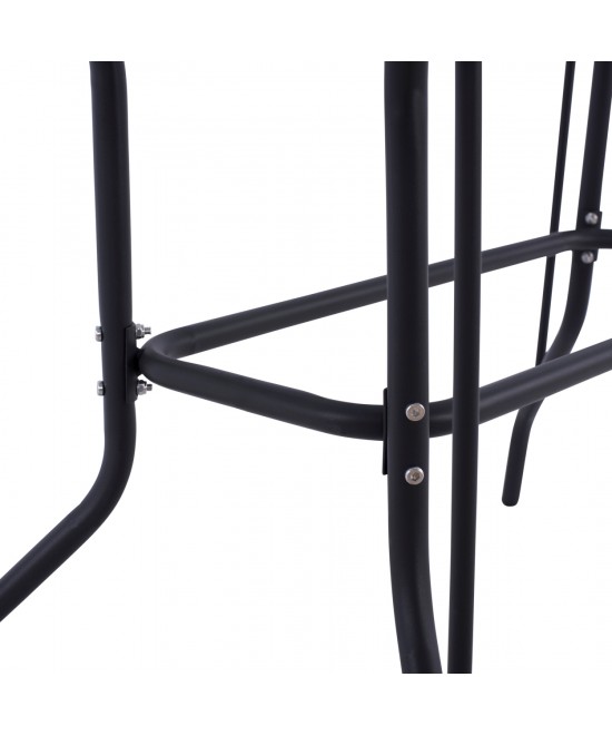 ΣΕΤ ΤΡΑΠΕΖΑΡΙΑΣ 5ΤΜΧ ADAM HM10727.01 ΚΑΡΕΚΛΕΣ ΜΕΤΑΛΛΙΚΕΣ & ΤΡΑΠΕΖΙ 110x60εκ ΓΚΡΙ