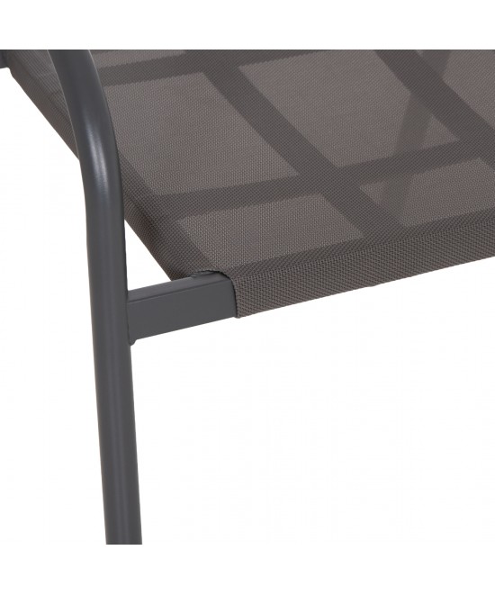 ΣΕΤ ΤΡΑΠΕΖΑΡΙΑΣ 5ΤΜΧ ADAM HM10727.01 ΚΑΡΕΚΛΕΣ ΜΕΤΑΛΛΙΚΕΣ & ΤΡΑΠΕΖΙ 110x60εκ ΓΚΡΙ