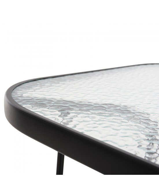 ΣΕΤ ΤΡΑΠΕΖΑΡΙΑΣ 5ΤΜΧ ADAM HM10727.03 ΚΑΡΕΚΛΕΣ ΜΕΤΑΛΛΙΚΕΣ & ΤΡΑΠΕΖΙ 110x60εκ ΜΑΥΡΟ