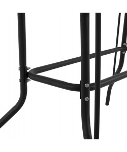 ΣΕΤ ΤΡΑΠΕΖΑΡΙΑΣ 5ΤΜΧ ADAM HM10727.03 ΚΑΡΕΚΛΕΣ ΜΕΤΑΛΛΙΚΕΣ & ΤΡΑΠΕΖΙ 110x60εκ ΜΑΥΡΟ