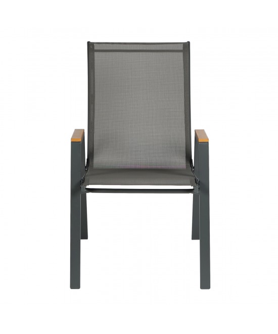 ΠΟΛΥΘΡΟΝΑ ΕΞ.ΧΩΡΟΥ LEONE HM6429.01 ΜΕΤΑΛΛΙΚΗ ΓΚΡΙ--TEXTILENE ΓΚΡΙ 55x74x90Υεκ