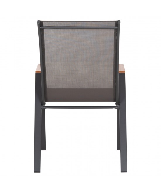 ΠΟΛΥΘΡΟΝΑ ΕΞ.ΧΩΡΟΥ LEONE HM6429.01 ΜΕΤΑΛΛΙΚΗ ΓΚΡΙ--TEXTILENE ΓΚΡΙ 55x74x90Υεκ