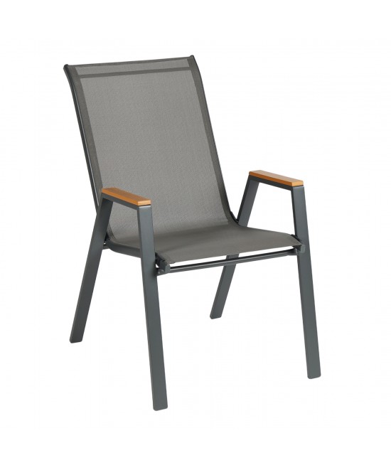 ΠΟΛΥΘΡΟΝΑ ΕΞ.ΧΩΡΟΥ LEONE HM6429.01 ΜΕΤΑΛΛΙΚΗ ΓΚΡΙ--TEXTILENE ΓΚΡΙ 55x74x90Υεκ