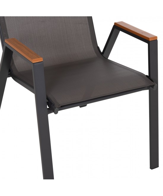 ΠΟΛΥΘΡΟΝΑ ΕΞ.ΧΩΡΟΥ LEONE HM6429.01 ΜΕΤΑΛΛΙΚΗ ΓΚΡΙ--TEXTILENE ΓΚΡΙ 55x74x90Υεκ