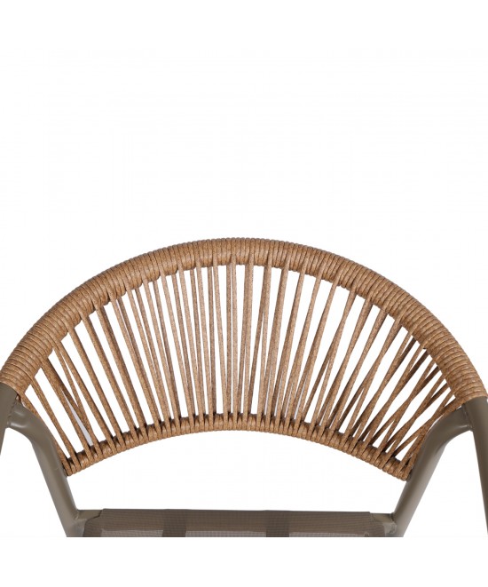 ΣΕΤ ΤΡΑΠΕΖΑΡΙΑΣ 5ΤΜΧ ADAM HM10727.04 ΚΑΡΕΚΛΕΣ ΜΕΤΑΛΛΙΚΕΣ & ΤΡΑΠΕΖΙ 110x60εκ ΣΑΜΠΑΝΙ