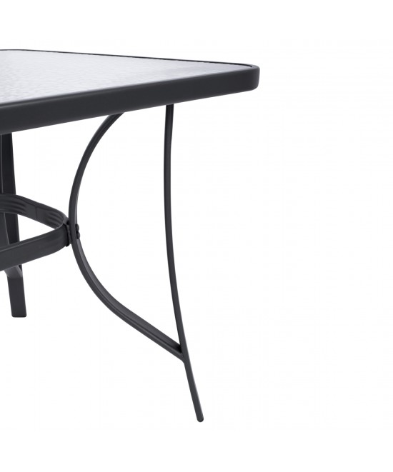 ΣΕΤ ΤΡΑΠΕΖΑΡΙΑΣ 5ΤΜΧ BRUNO HM10729.01 ΚΑΡΕΚΛΕΣ ΜΕΤΑΛΛΙΚΕΣ & ΤΡΑΠΕΖΙ 140x80εκ ΓΚΡΙ