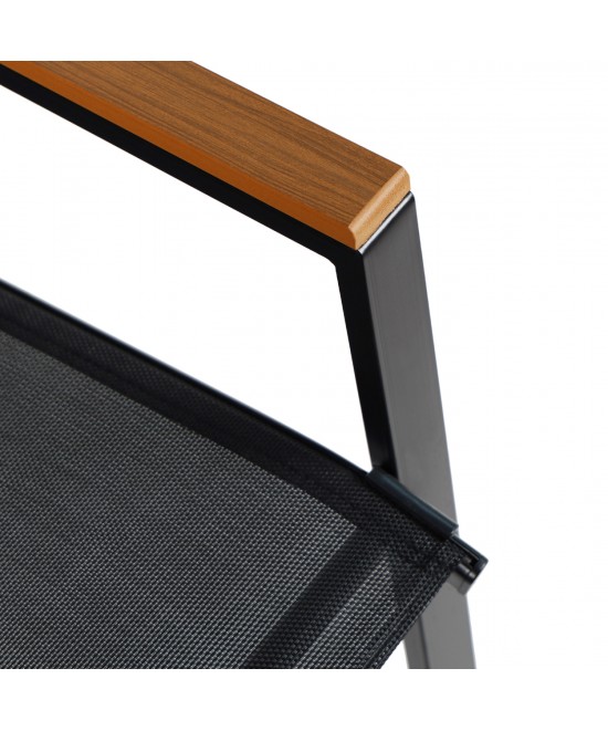 ΣΕΤ ΤΡΑΠΕΖΑΡΙΑΣ 5ΤΜΧ BRUNO HM10729.03 ΚΑΡΕΚΛΕΣ ΜΕΤΑΛΛΙΚΕΣ & ΤΡΑΠΕΖΙ 150x90εκ ΜΑΥΡΟ