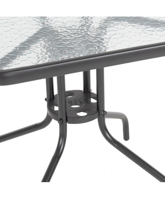 ΣΕΤ ΤΡΑΠΕΖΑΡΙΑΣ 3ΤΜΧ FIGO HM10730.01-- 2 ΚΑΡΕΚΛΕΣ & ΤΕΤΡΑΓΩΝΟ ΤΡΑΠΕΖΙ 60x60εκ ΓΚΡΙ