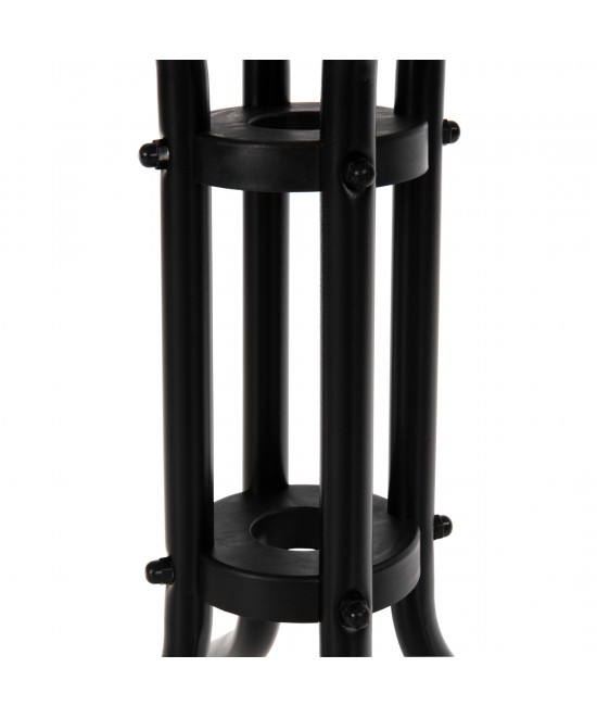 ΣΕΤ ΤΡΑΠΕΖΑΡΙΑΣ 3ΤΜΧ FIGO HM10730.03-- 2 ΚΑΡΕΚΛΕΣ & ΤΕΤΡΑΓΩΝΟ ΤΡΑΠΕΖΙ 60x60εκ ΜΑΥΡΟ