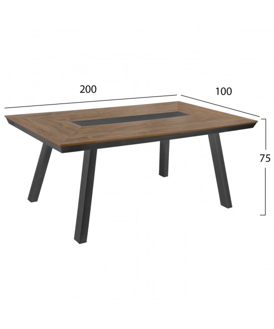 ΣΕΤ ΤΡΑΠΕΖΑΡΙΑΣ 7ΤΜΧ SAGA HM10814 ΑΛΟΥΜΙΝΙΟ ΣΕ ΓΚΡΙ--POLYWOOD