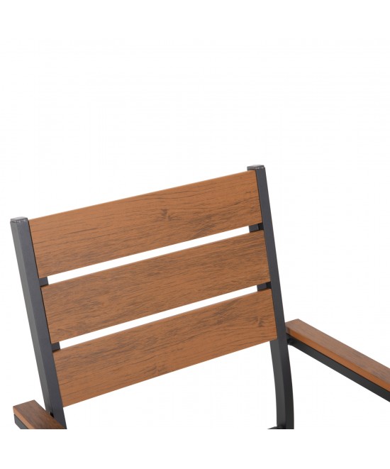 ΣΕΤ ΤΡΑΠΕΖΑΡΙΑΣ 7ΤΜΧ SAGA HM10814 ΑΛΟΥΜΙΝΙΟ ΣΕ ΓΚΡΙ--POLYWOOD