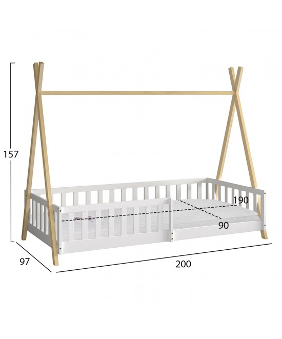 ΣΕΤ ΠΑΙΔΙΚΟΥ ΔΩΜΑΤΙΟΥ 6TMX PASCHAL HM21337 ΞΥΛΟ ΠΕΥΚΟΥ--ΜΕΛΑΜΙΝΗ-ΛΕΥΚΟ