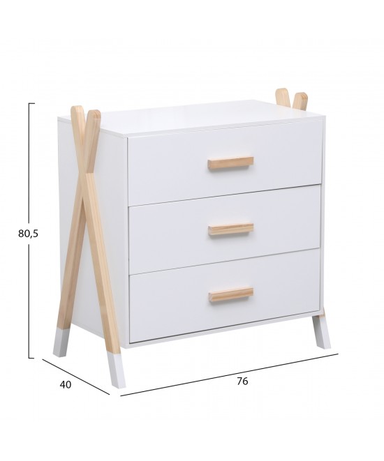 ΣΕΤ ΠΑΙΔΙΚΟΥ ΔΩΜΑΤΙΟΥ 6TMX PASCHAL HM21337 ΞΥΛΟ ΠΕΥΚΟΥ--ΜΕΛΑΜΙΝΗ-ΛΕΥΚΟ