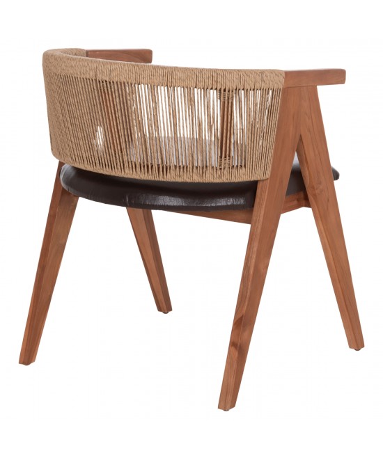 ΠΟΛΥΘΡΟΝΑ ΤΡΑΠΕΖΑΡΙΑΣ BRANN HM18238.11 ΞΥΛΟ ΤΕΑΚ-ΚΑΦΕ PU-ΣΧΟΙΝΙ 60x67x76Υεκ.