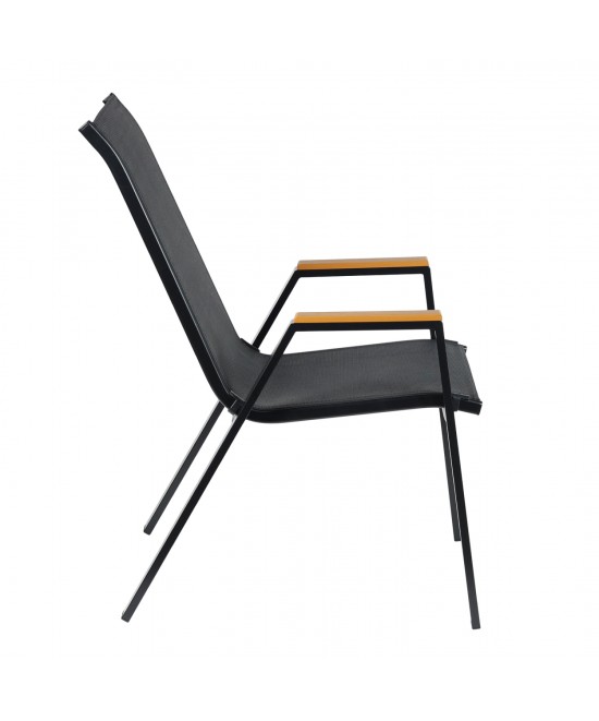 ΠΟΛΥΘΡΟΝΑ ΕΞ.ΧΩΡΟΥ LEONE HM6429.03 ΜΕΤΑΛΛΙΚΗ ΜΑΥΡΗ--TEXTILENE ΜΑΥΡΟ 54x74x91Υεκ