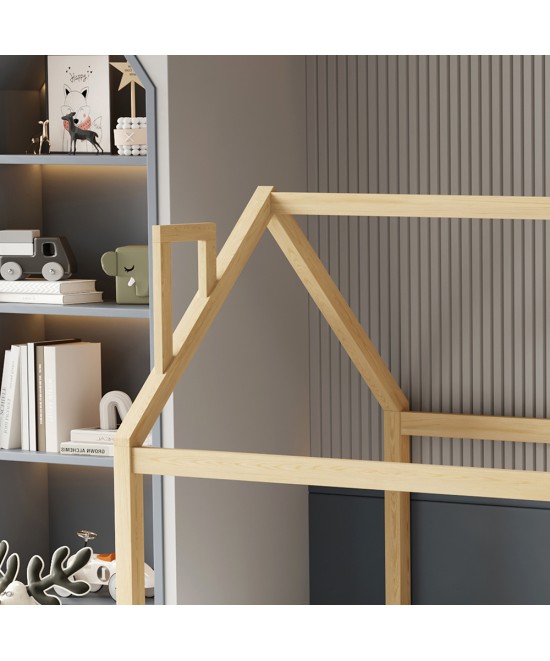 ΚΡΕΒΑΤΙ ΠΑΙΔΙΚΟ ΜΕ ΚΑΓΚΕΛΟ HOUSER HM706.01 τ.MONTESSORI ΞΥΛΟ ΠΕΥΚΟ ΦΥΣΙΚΟ-190x90εκ