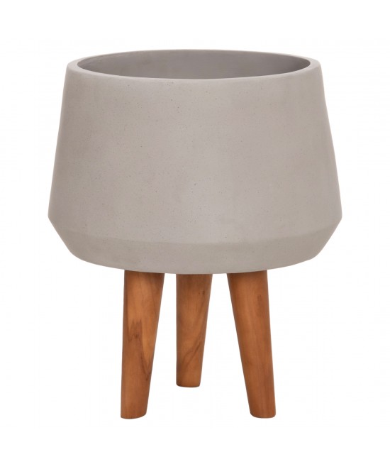 ΓΛΑΣΤΡΑ ΕΣΩΤ.ΧΩΡΟΥ QUAN HM4680.03M FIBER CEMENT ΓΚΡΙ--ΒΑΣΗ TEAK Φ35x50Υεκ