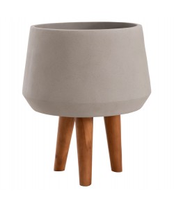 ΓΛΑΣΤΡΑ ΕΣΩΤ.ΧΩΡΟΥ QUAN HM4680.03M FIBER CEMENT ΓΚΡΙ--ΒΑΣΗ TEAK Φ35x50Υεκ