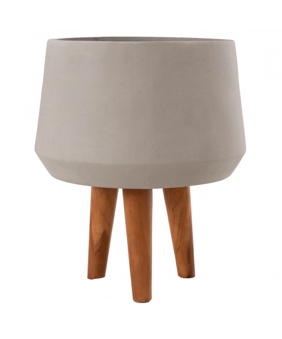 ΓΛΑΣΤΡΑ ΕΣΩΤ.ΧΩΡΟΥ QUAN HM4680.03M FIBER CEMENT ΓΚΡΙ--ΒΑΣΗ TEAK Φ35x50Υεκ