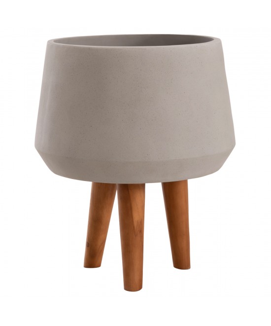 ΓΛΑΣΤΡΑ ΕΣΩΤ.ΧΩΡΟΥ QUAN HM4680.03M FIBER CEMENT ΓΚΡΙ--ΒΑΣΗ TEAK Φ35x50Υεκ