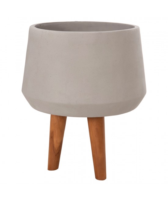 ΓΛΑΣΤΡΑ ΕΣΩΤ.ΧΩΡΟΥ QUAN HM4680.03M FIBER CEMENT ΓΚΡΙ--ΒΑΣΗ TEAK Φ35x50Υεκ