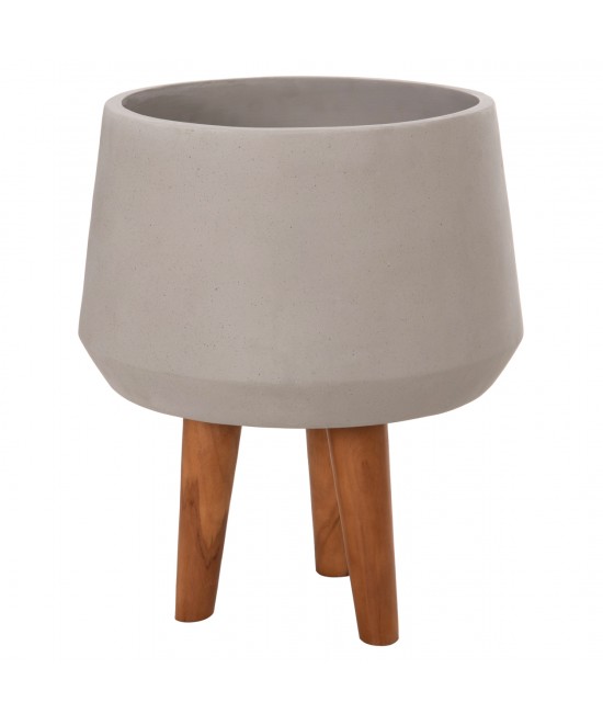 ΓΛΑΣΤΡΑ ΕΣΩΤ.ΧΩΡΟΥ QUAN HM4680.03M FIBER CEMENT ΓΚΡΙ--ΒΑΣΗ TEAK Φ35x50Υεκ