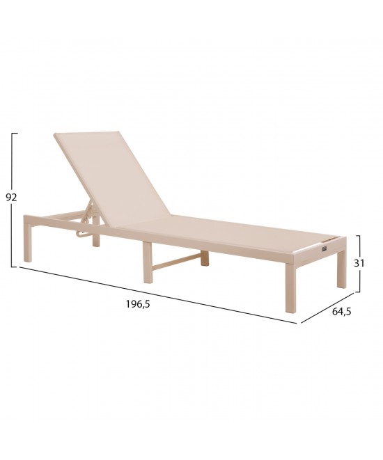 ΞΑΠΛΩΣΤΡΑ ΑΛΟΥΜΙΝΙΟΥ THATCHER HM5983.04 ΣΑΜΠΑΝΙ ΣΚΕΛΕΤΟΣ & TEXTILENE 197x64x92Υεκ