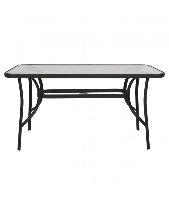 ΤΡΑΠΕΖΙ BRUNO HM5106.03 ΜΑΥΡΟ ΜΕΤΑΛΛΙΚΟ ΜΕ ΓΥΑΛΙΝΗ ΕΠΙΦΑΝΕΙΑ 140Χ80Χ72Υεκ