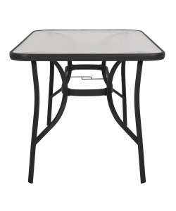 ΤΡΑΠΕΖΙ BRUNO HM5106.03 ΜΑΥΡΟ ΜΕΤΑΛΛΙΚΟ ΜΕ ΓΥΑΛΙΝΗ ΕΠΙΦΑΝΕΙΑ 140Χ80Χ72Υεκ