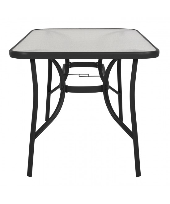 ΤΡΑΠΕΖΙ BRUNO HM5106.03 ΜΑΥΡΟ ΜΕΤΑΛΛΙΚΟ ΜΕ ΓΥΑΛΙΝΗ ΕΠΙΦΑΝΕΙΑ 140Χ80Χ72Υεκ