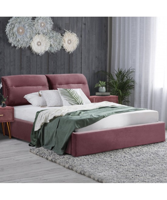 ΚΡΕΒΑΤΙ ΔΙΠΛΟ & ΣΤΡΩΜΑ KENDRA HM10830.02 ΣΑΠΙΟ ΜΗΛΟ ΒΕΛΟΥΔΟ--ΑΠΟΘ.ΧΩΡΟΣ--160x200εκ