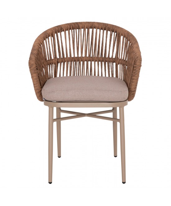 ΠΟΛΥΘΡΟΝΑ ΑΛΟΥΜΙΝΙΟΥ ORIN HM6265.03 ΚΑΠΟΥΤΣΙΝΟ- P.E.RATTAN ΣΕ ΦΥΣΙΚΟ 58x61x75Υεκ.