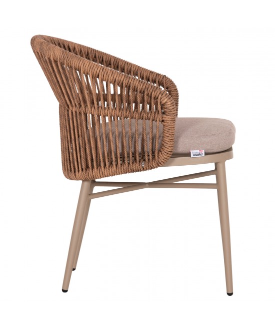 ΠΟΛΥΘΡΟΝΑ ΑΛΟΥΜΙΝΙΟΥ ORIN HM6265.03 ΚΑΠΟΥΤΣΙΝΟ- P.E.RATTAN ΣΕ ΦΥΣΙΚΟ 58x61x75Υεκ.