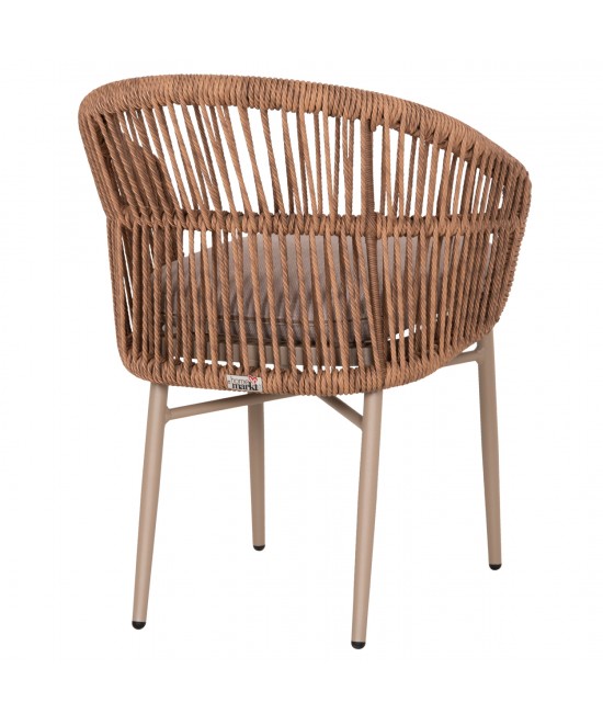 ΠΟΛΥΘΡΟΝΑ ΑΛΟΥΜΙΝΙΟΥ ORIN HM6265.03 ΚΑΠΟΥΤΣΙΝΟ- P.E.RATTAN ΣΕ ΦΥΣΙΚΟ 58x61x75Υεκ.