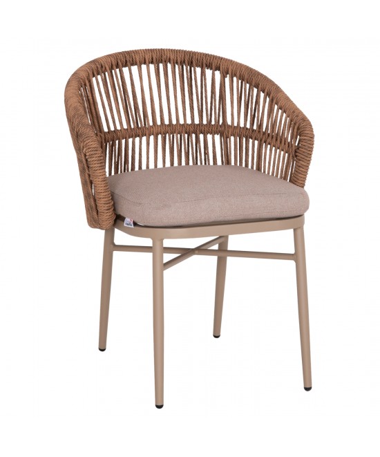 ΠΟΛΥΘΡΟΝΑ ΑΛΟΥΜΙΝΙΟΥ ORIN HM6265.03 ΚΑΠΟΥΤΣΙΝΟ- P.E.RATTAN ΣΕ ΦΥΣΙΚΟ 58x61x75Υεκ.