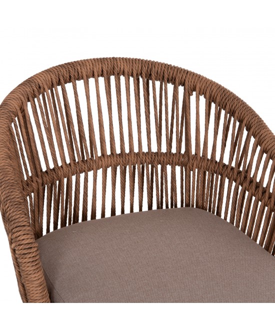 ΠΟΛΥΘΡΟΝΑ ΑΛΟΥΜΙΝΙΟΥ ORIN HM6265.03 ΚΑΠΟΥΤΣΙΝΟ- P.E.RATTAN ΣΕ ΦΥΣΙΚΟ 58x61x75Υεκ.