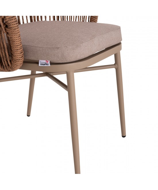 ΠΟΛΥΘΡΟΝΑ ΑΛΟΥΜΙΝΙΟΥ ORIN HM6265.03 ΚΑΠΟΥΤΣΙΝΟ- P.E.RATTAN ΣΕ ΦΥΣΙΚΟ 58x61x75Υεκ.