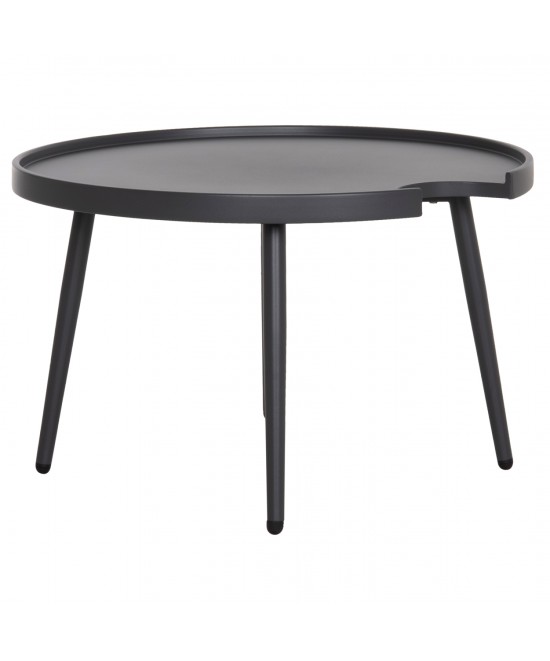 ΤΡΑΠΕΖΙ ΜΕΣΗΣ ΣΤΡΟΓΓΥΛΟ ΕΞ.ΧΩΡΟΥ TEROC HM6434.01 ΑΛΟΥΜΙΝΙΟ ΓΚΡΙ Φ70x44Υεκ