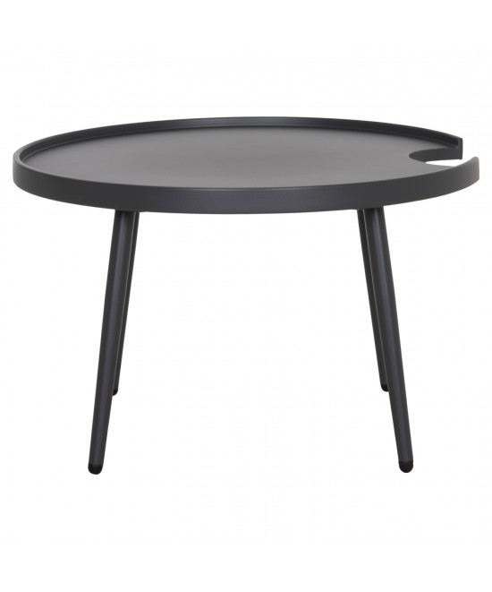 ΤΡΑΠΕΖΙ ΜΕΣΗΣ ΣΤΡΟΓΓΥΛΟ ΕΞ.ΧΩΡΟΥ TEROC HM6434.01 ΑΛΟΥΜΙΝΙΟ ΓΚΡΙ Φ70x44Υεκ