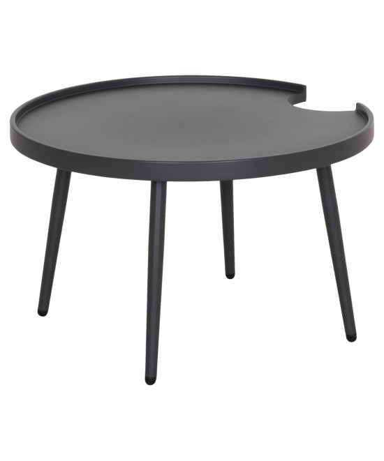 ΤΡΑΠΕΖΙ ΜΕΣΗΣ ΣΤΡΟΓΓΥΛΟ ΕΞ.ΧΩΡΟΥ TEROC HM6434.01 ΑΛΟΥΜΙΝΙΟ ΓΚΡΙ Φ70x44Υεκ