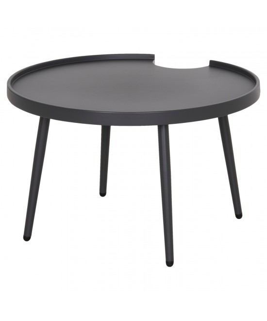 ΤΡΑΠΕΖΙ ΜΕΣΗΣ ΣΤΡΟΓΓΥΛΟ ΕΞ.ΧΩΡΟΥ TEROC HM6434.01 ΑΛΟΥΜΙΝΙΟ ΓΚΡΙ Φ70x44Υεκ